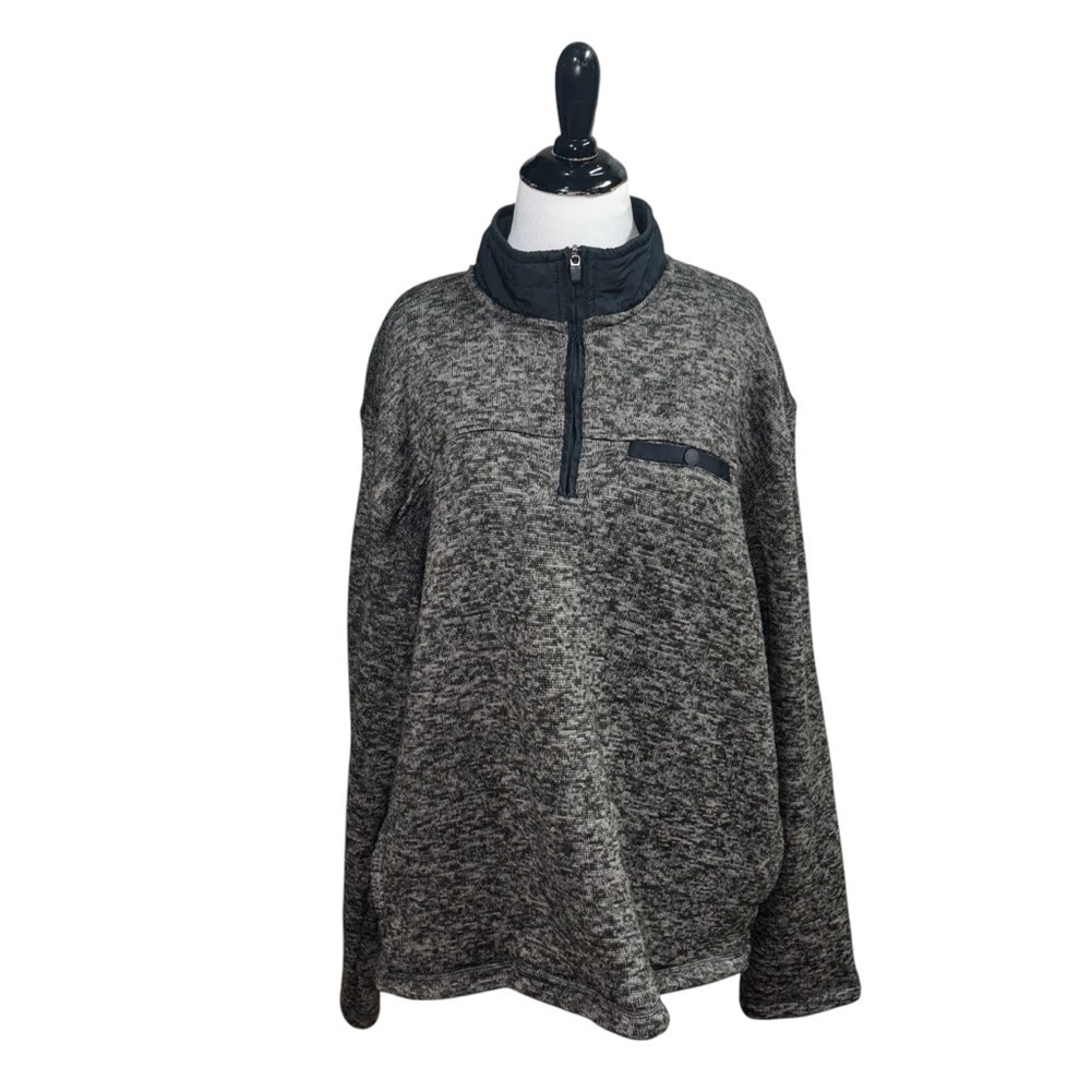 Eddie Bauer Men's XXL 1/4 Zip Pullover Sweater Fleece Lined Outdoor Camping Hike